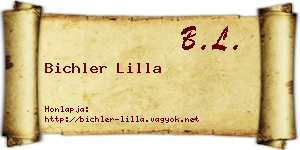 Bichler Lilla névjegykártya